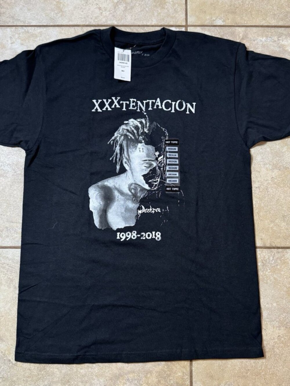 XXXTentacion Tribute Portrait T-Shirt Size MEDIUM New With Tags